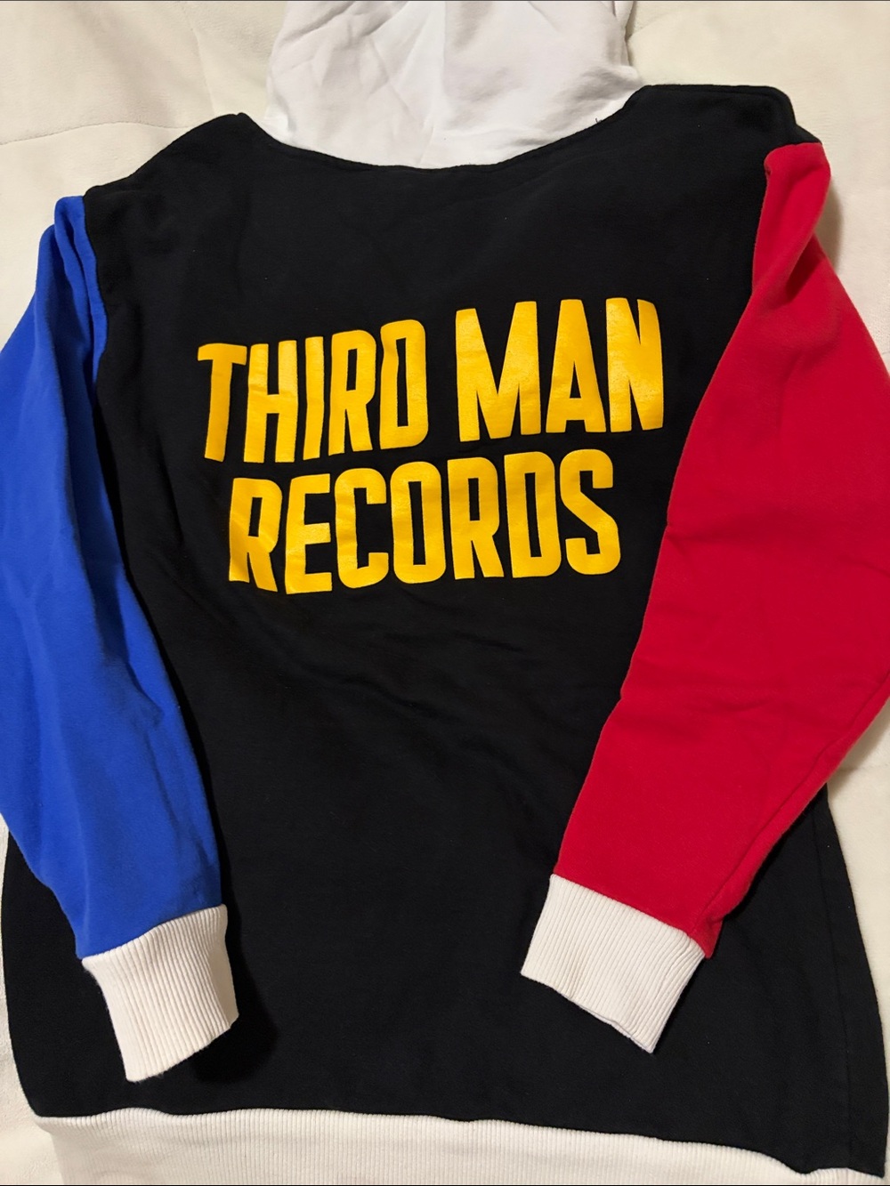 Third Man Records Color-Block Men's Hoodie with Hood and Kangaroo Pocket - Picture 5 of 6
